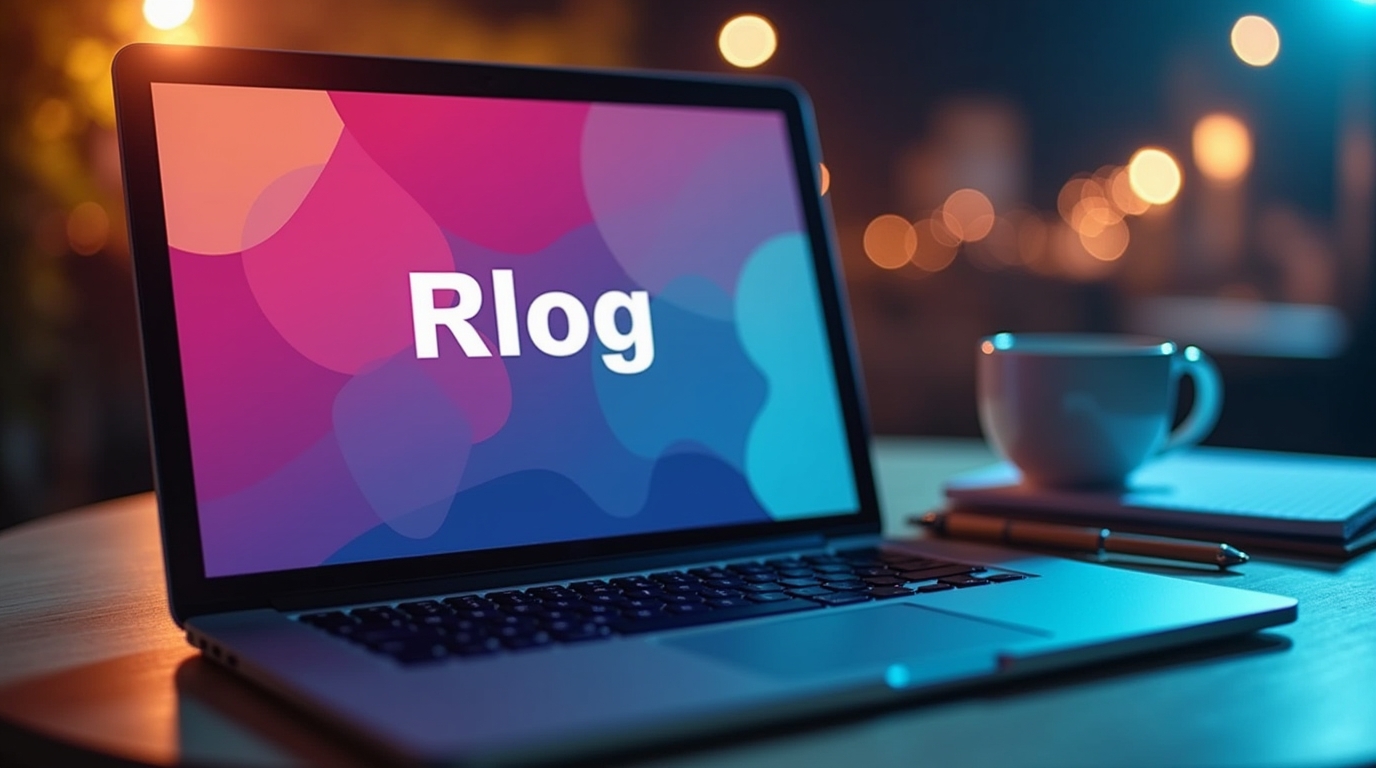 Ecran d'ordinateur montrant le blog RCT avec en arrière-plan une ambiance blogueur